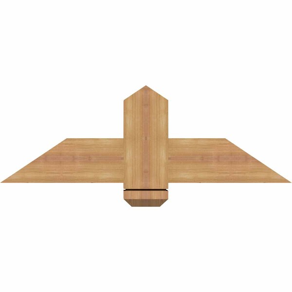Ekena Millwork Eugene Smooth Timber Gable Bracket, Western Red Cedar, 36"W x 12"H x 3 1/2"D x 5 1/2"F, 8/12 Pitch GBW036X12X0406EUG00SWR - main